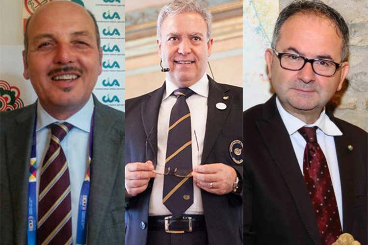 Dino Scanavino, Antonello Maietta e Giuseppe Cristini - L'ottima annata del tartufo bianco E con il vino l'accoppiata è vincente