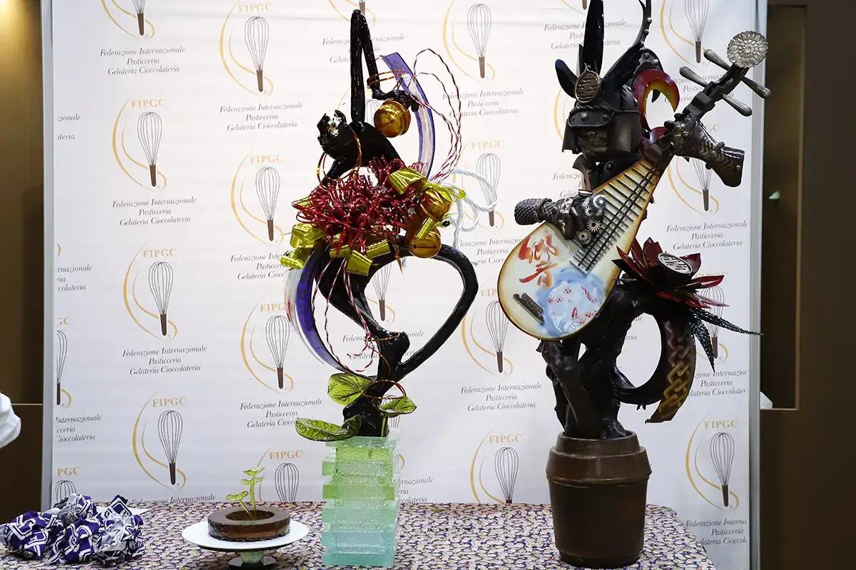 Le sculture vincitrici Fipgc World Pastry Awards, dominio giapponese