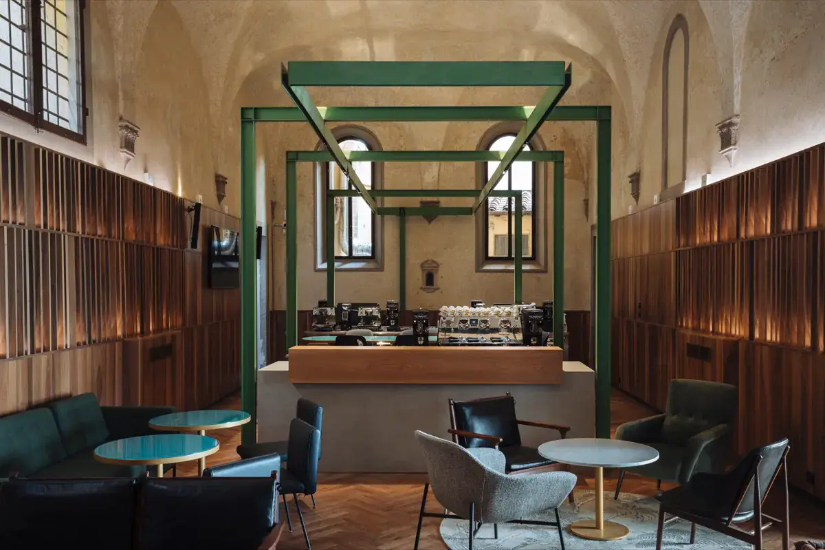 Gli spazi del brand Ditta Artigianale In un ex-monastero fiorentino nasce la prima Scuola del Caff&egrave; in Europa