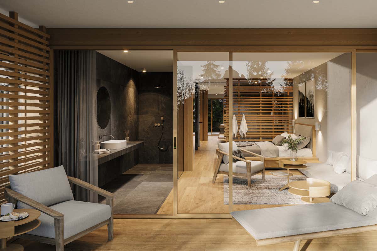 Una stanza del Sensoria Dolomites Sensoria Dolomites, oasi di pace e benessere nel cuore dell'Alto Adige