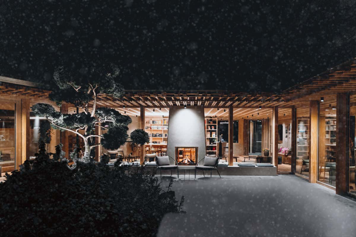 Esterno del Sensoria Dolomites (foto Luca Putzer) Al Sensoria Dolomites il benessere passa attraverso il tatto