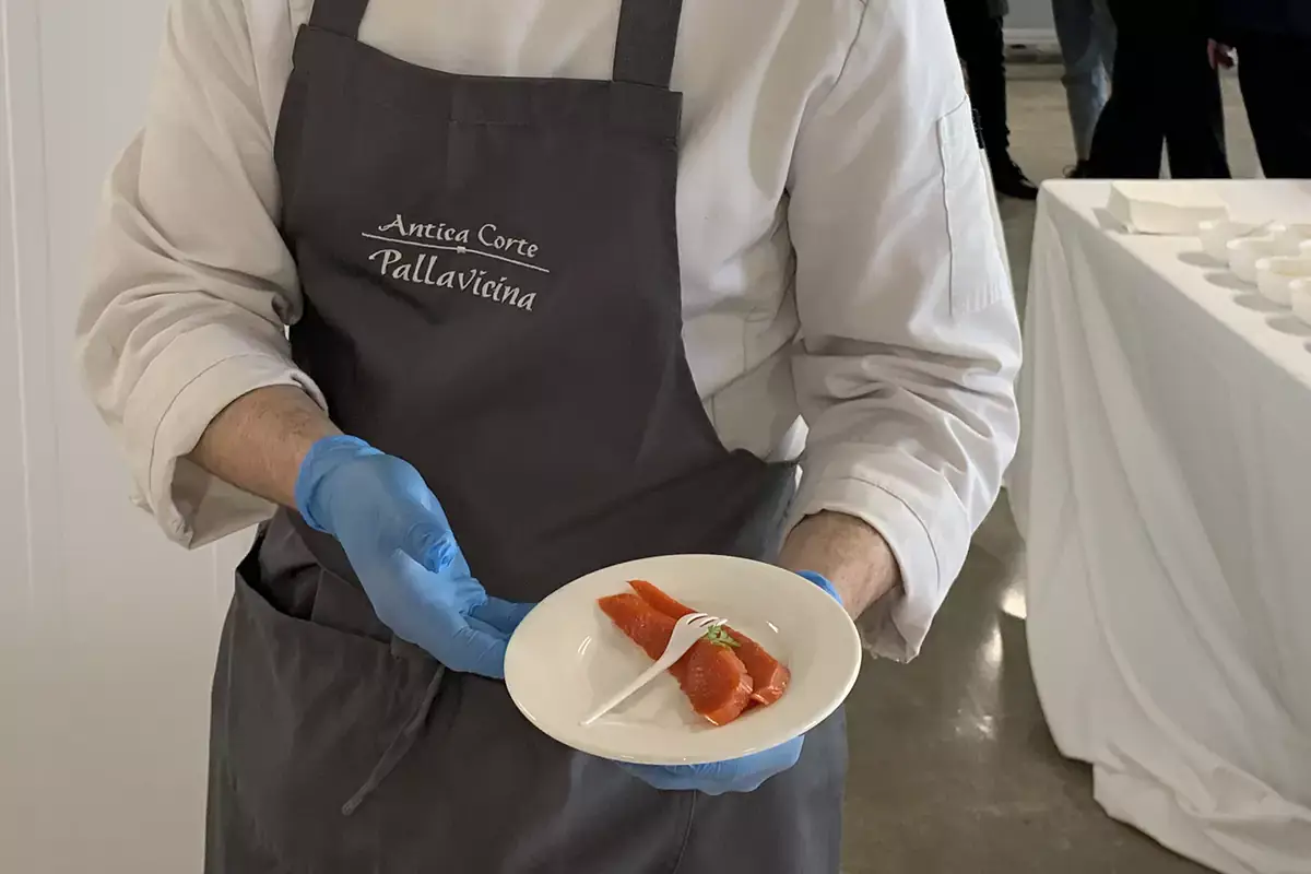 Il servizio catering &egrave; stato organizzato dai fratelli Spigaroli Nuovo stabilimento per Foodlab