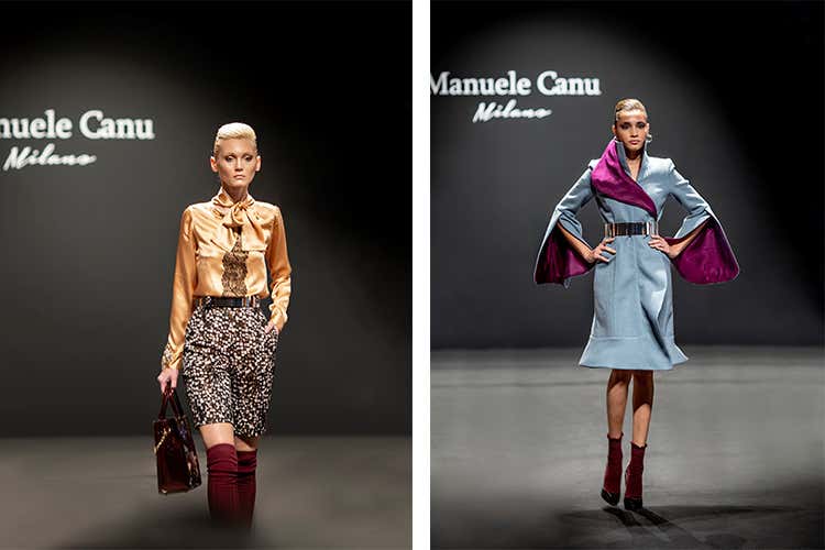 Alcuni capi della collezione - Canu sfila all&rsquo;Isola Sacra Hotel In passerella una donna anni &lsquo;80