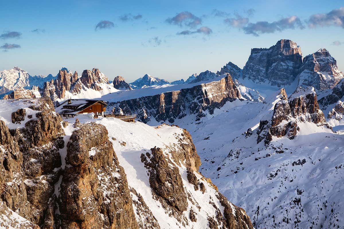 Il Passo Falzarego nell'area dei Lagazuoi e delle 5 Torri