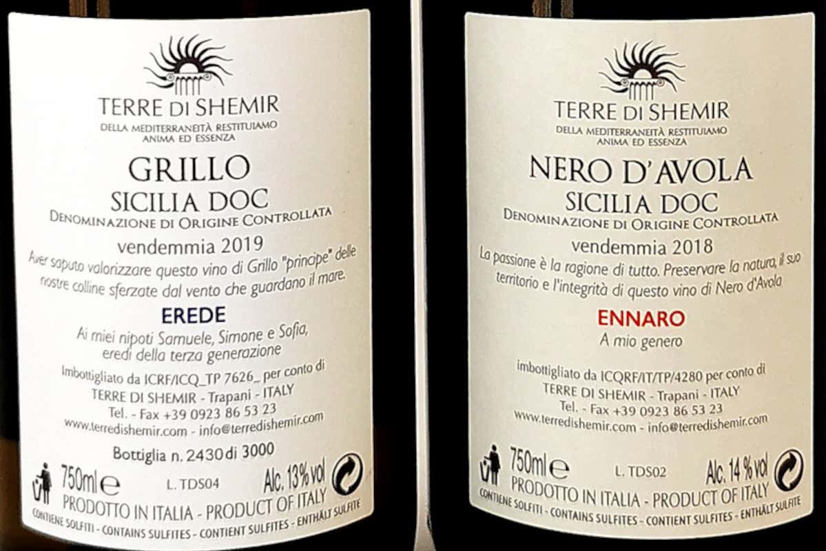 Retroetichette Erede ed Ennaro di Terre di Shemir, con qualche anno in più si è raggiunta la perfezione
