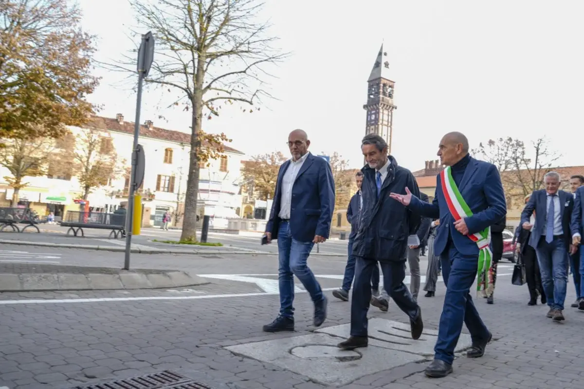Attilio Fontana in visita Lomellina&nbsp; Da Regione Lombardia 196 milioni per rilanciare la Lomellina