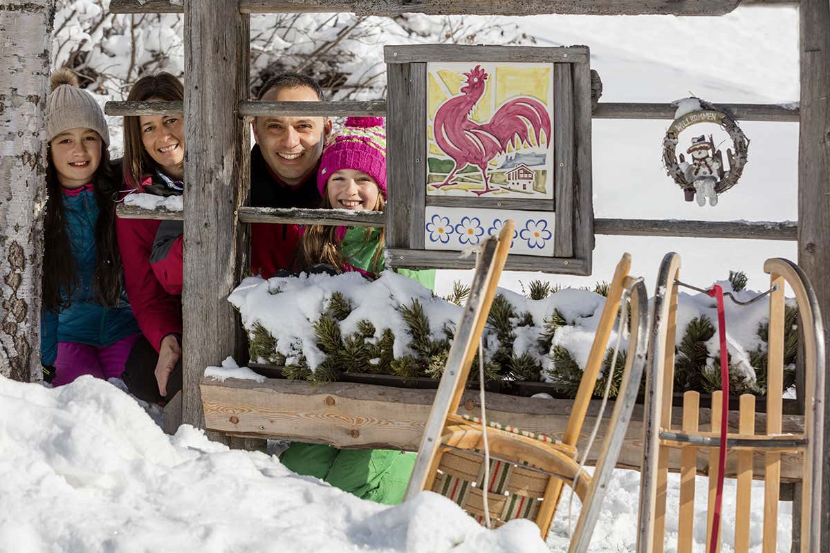 Il divertimento dello slittino L&rsquo;inverno &ldquo;slow&rdquo; del Trentino nei masi Gallo Rosso