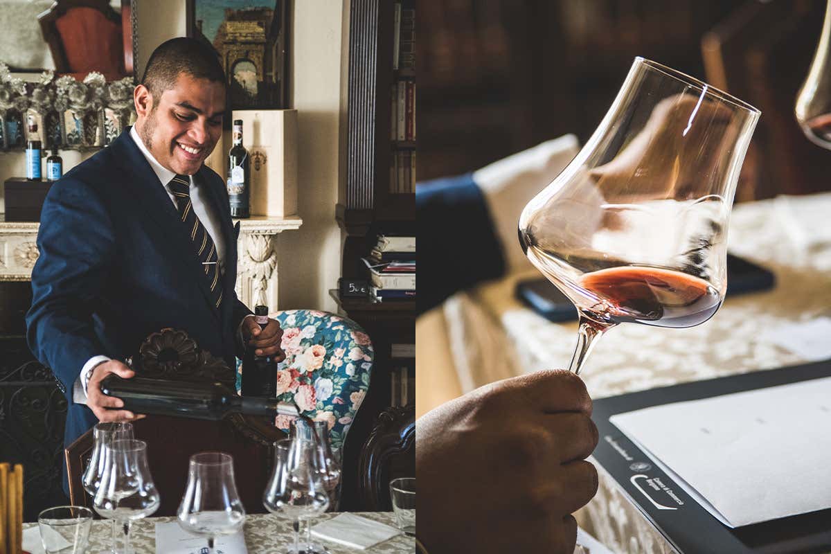 Un momento della degustazione Pagnoncelli Folcieri 10 sfumature di Moscato di Scanzo Pagnoncelli Folcieri