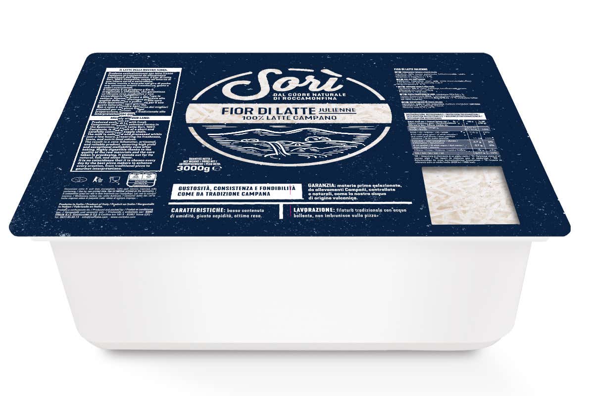 Il fior di latte julienne 100% latte campano di Sorì, novità che sarà presentata al prossimo Tuttofood