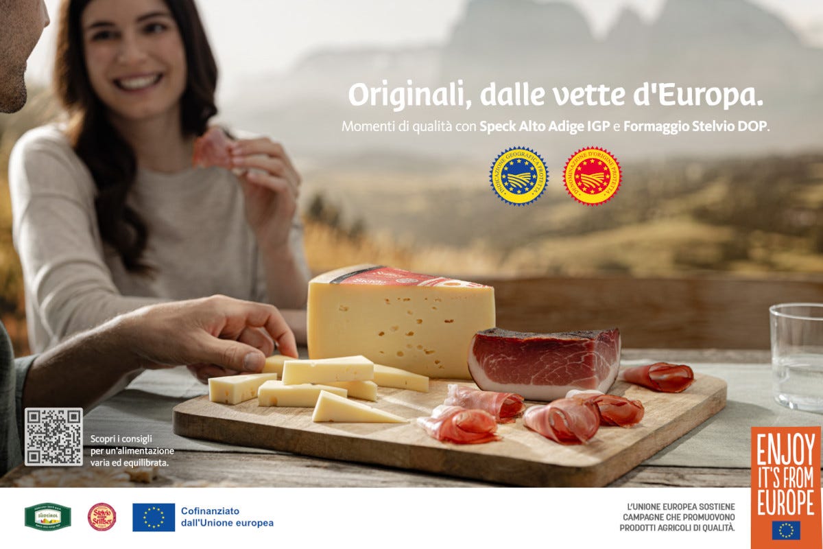 Speck Alto Adige Igp e formaggio Stelvio Dop: via alla nuova campagna di promozione
