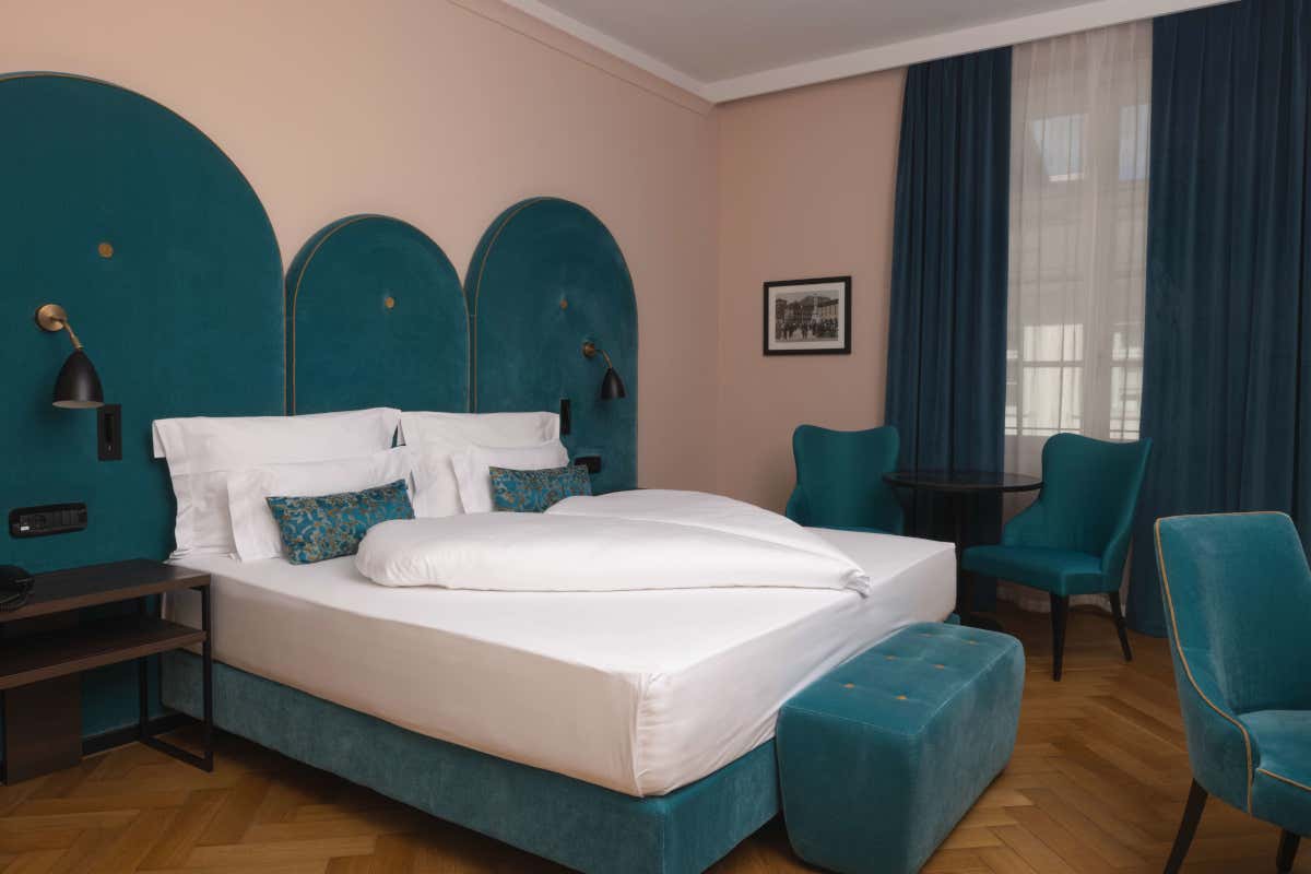 Una stanza doppia dello Stadt Hotel Città di Bolzano