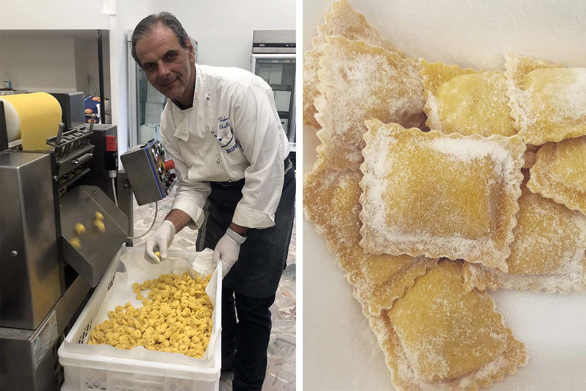 Stefano Uccella presidente Cna Pastai e titolare di Squisissimo nel suo laboratorio Pastai artigianali in ginocchio per caro grano e bollette