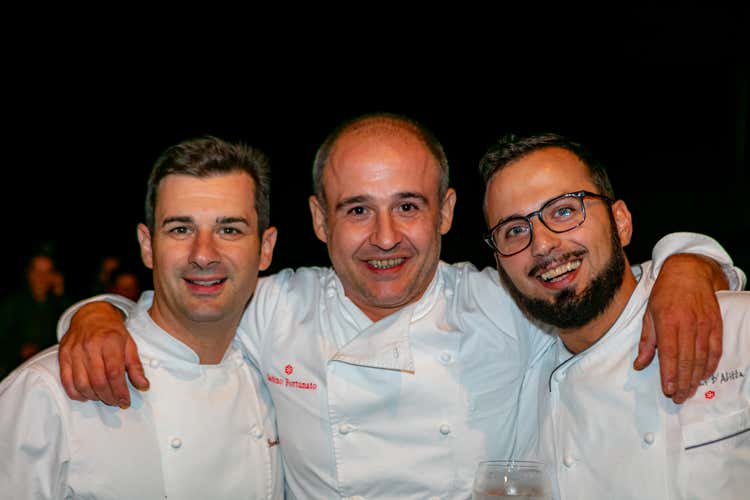 Davide Rangoni, Sabino Fortunato e Giovanni D'Alitta (Le stelle di Campiglio unite per la Cena in telecabina)