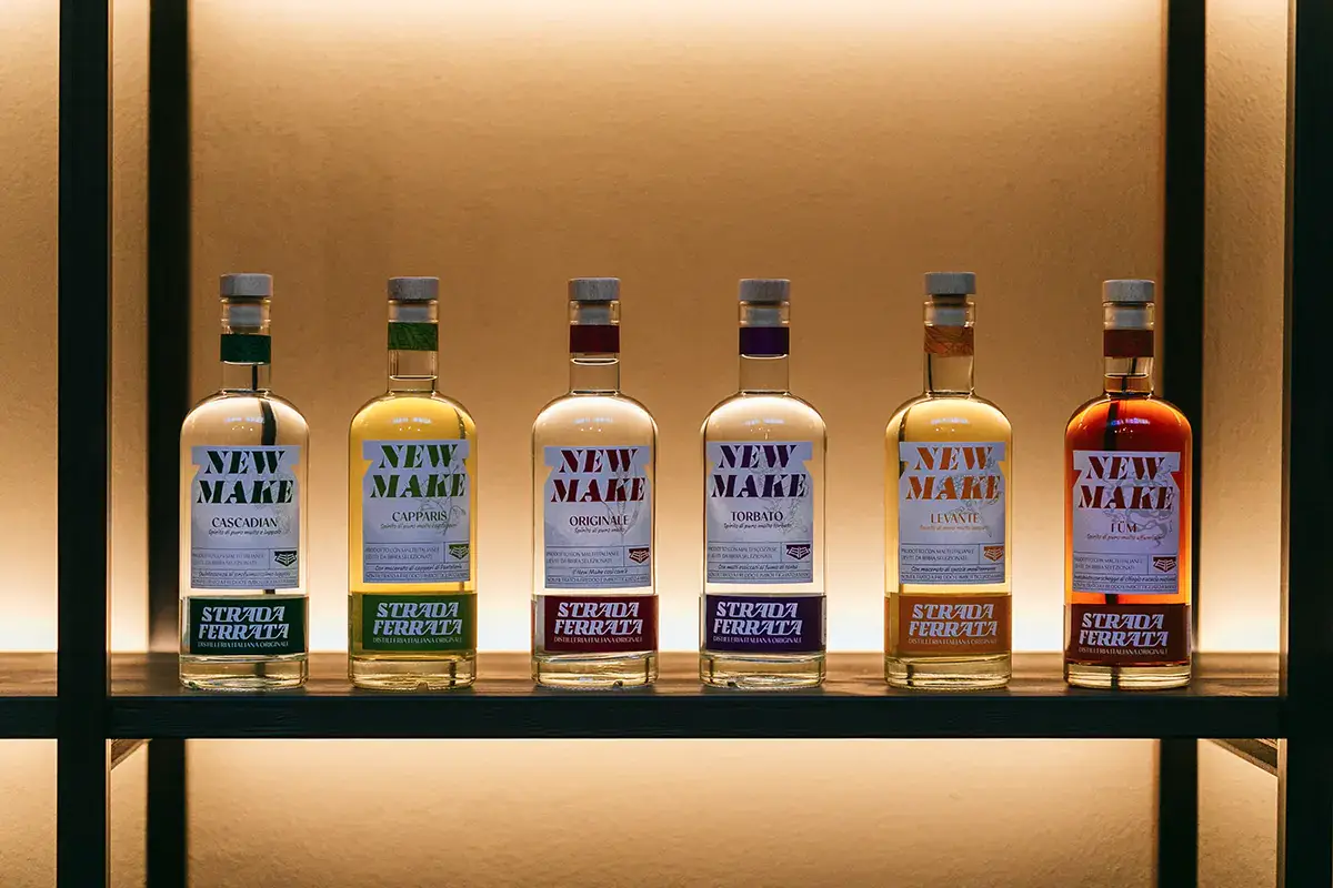 Le nuove referenze della linea New Make Dalla birra ai distillati, Strada Ferrata innova con la linea spirits New Make