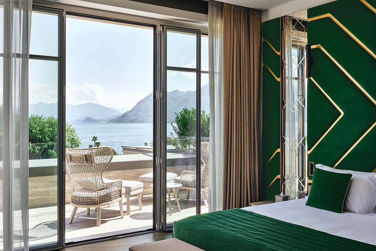 La vista da una stanza del Boutique Hotel Stresa (Vb)