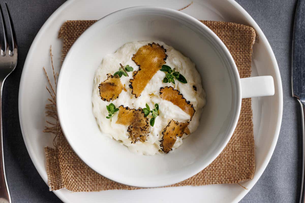 Uno dei piatti del menu Concordia Experience  Stua Noa un'esperienza di gusto esclusiva per soli 5 tavoli