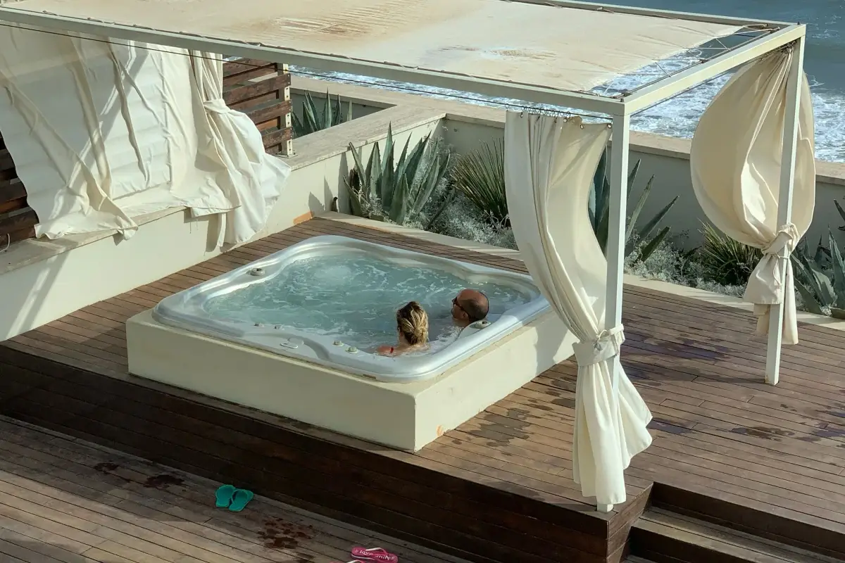 La terrazza della suite dell'hotel La nuova vita de Il Fogliano Hotel a Latina