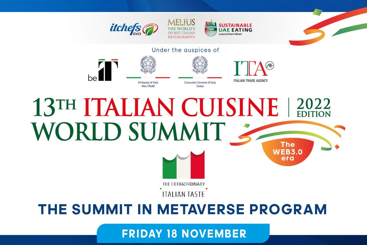 A Dubai è tempo di Summit per la Settimana della cucina italiana nel mondo  Per la Settimana della cucina italiana i cuochi si incontrano anche nel metaverso