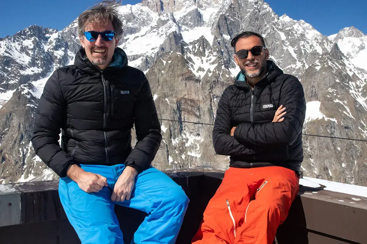 Giacomo Sonzini e Andrea Baccuini Courmayeur, con Super G e Champagne a porter, l'apr&egrave;s-ski &egrave; tutta un'altra cosa...