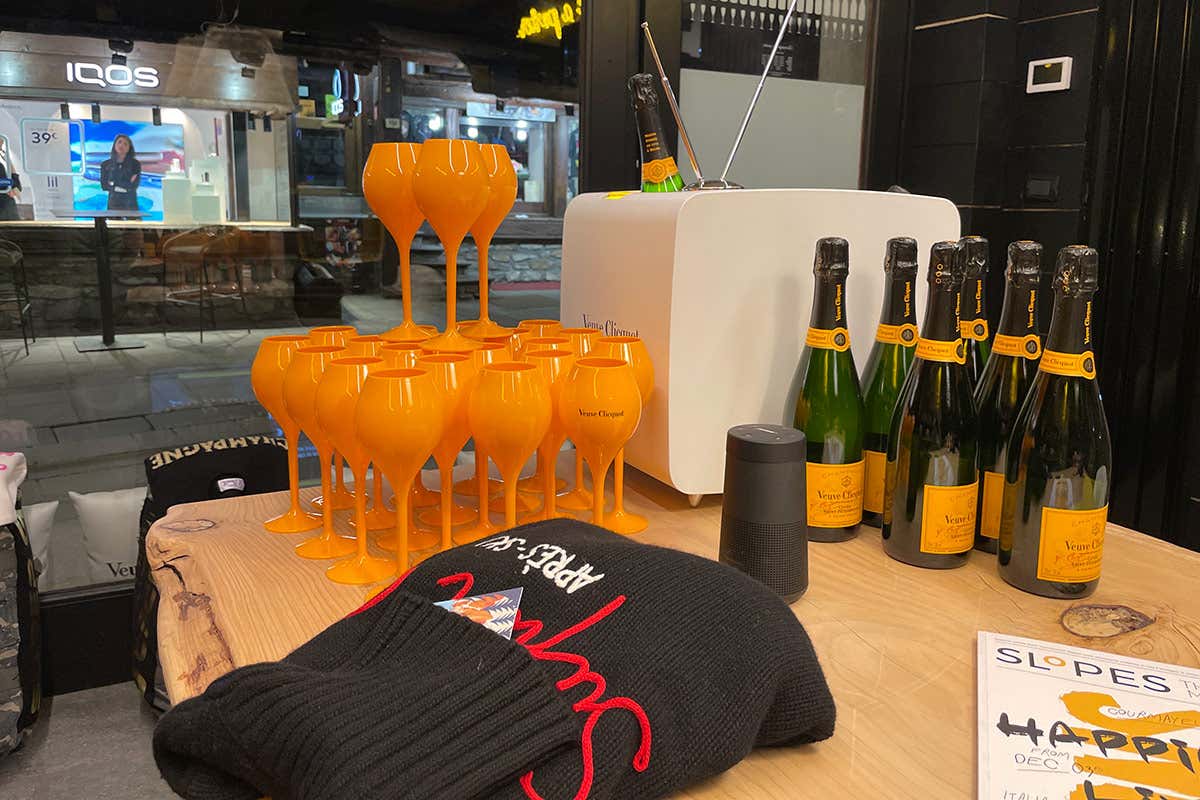 Courmayeur, con Super G e Champagne a porter, l'après-ski è tutta un'altra cosa...