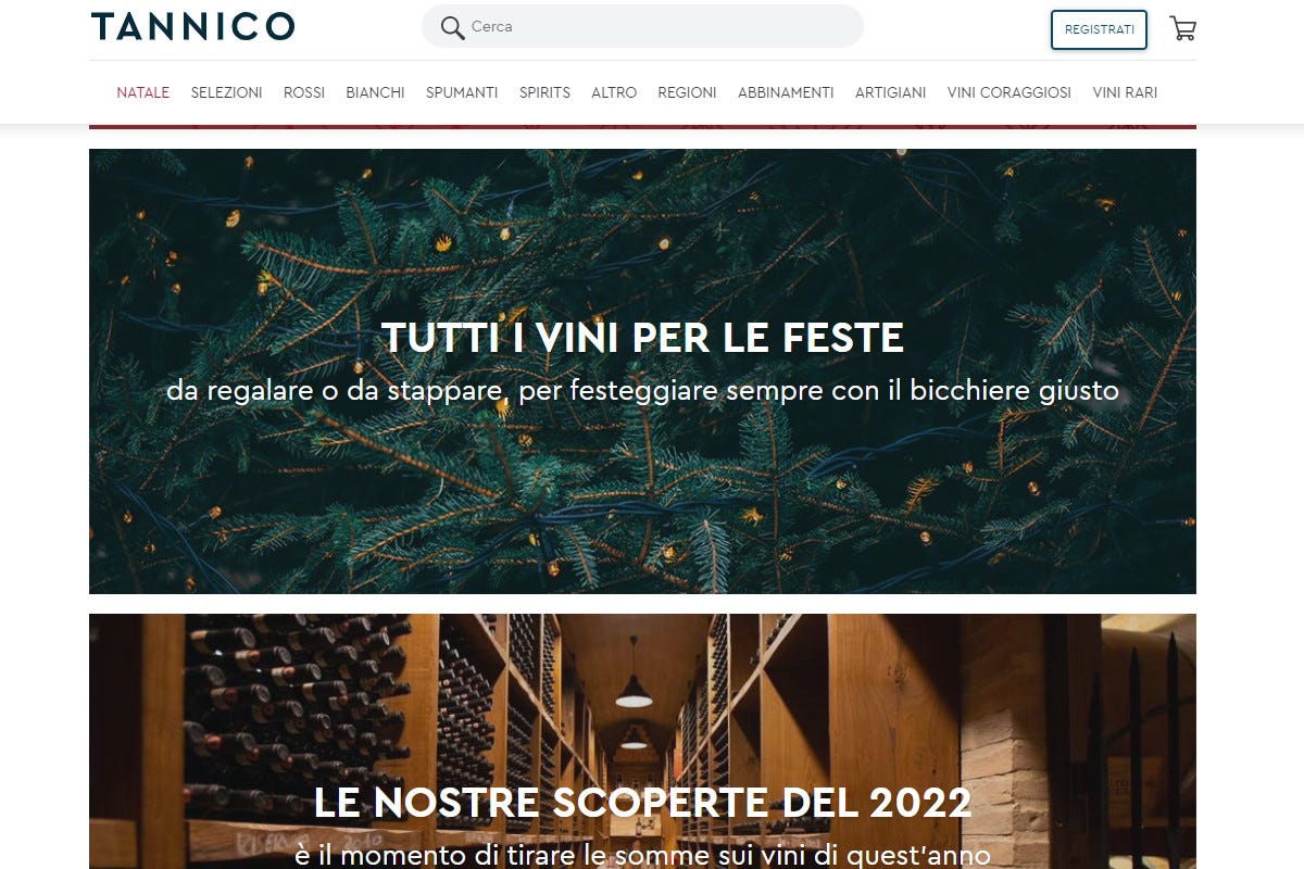 Il sito di Tannico, acquisito da Campari e Moet  Campari Group e Moët Hennessy hanno acquisito il 100% di Tannico