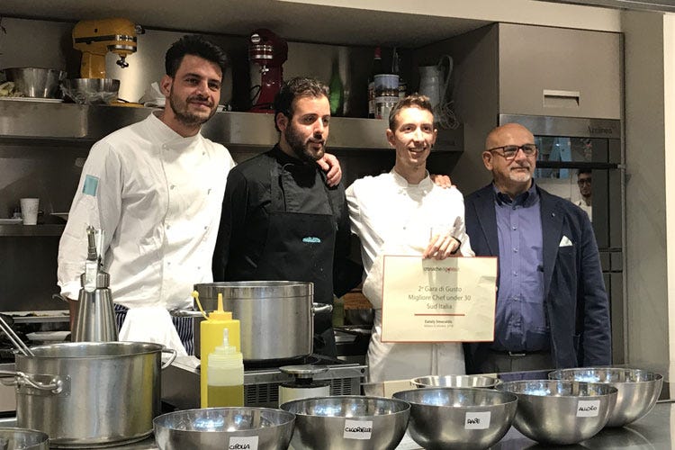 Giacomo Ignelzi, Santino Corso, Daniele Lopriore, Claudio Sadler (Taormina Gourmet, anteprima gustosa Lopriore si aggiudica la Gara di Gusto)