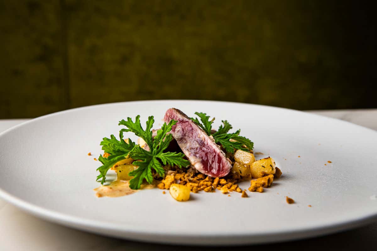 Tataki di Fassona che incontra crema di pere e rafano DonnaE Bistrot e il suo Chef Riccardo Pepe al via una nuova proposta gastronomica