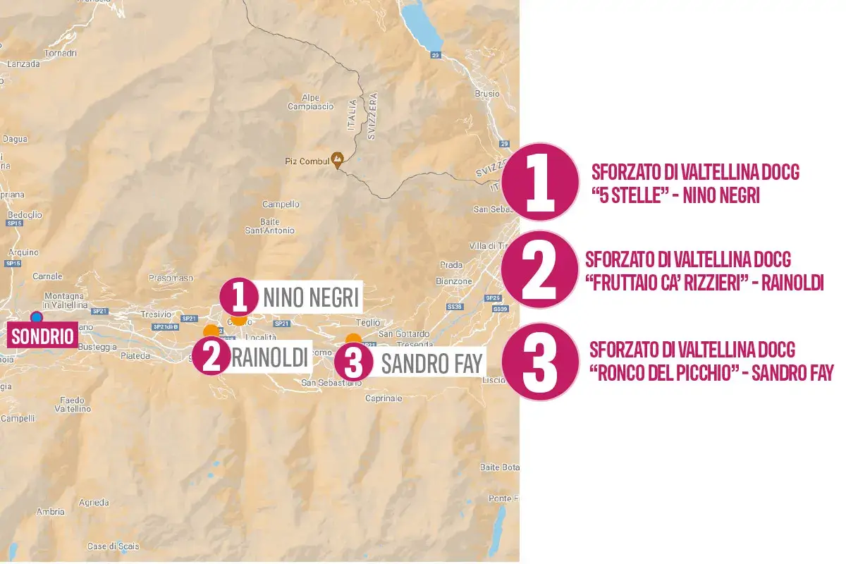 &pound;$L&rsquo;Italia del vino:$&pound; tre grandi Sfursat della Valtellina