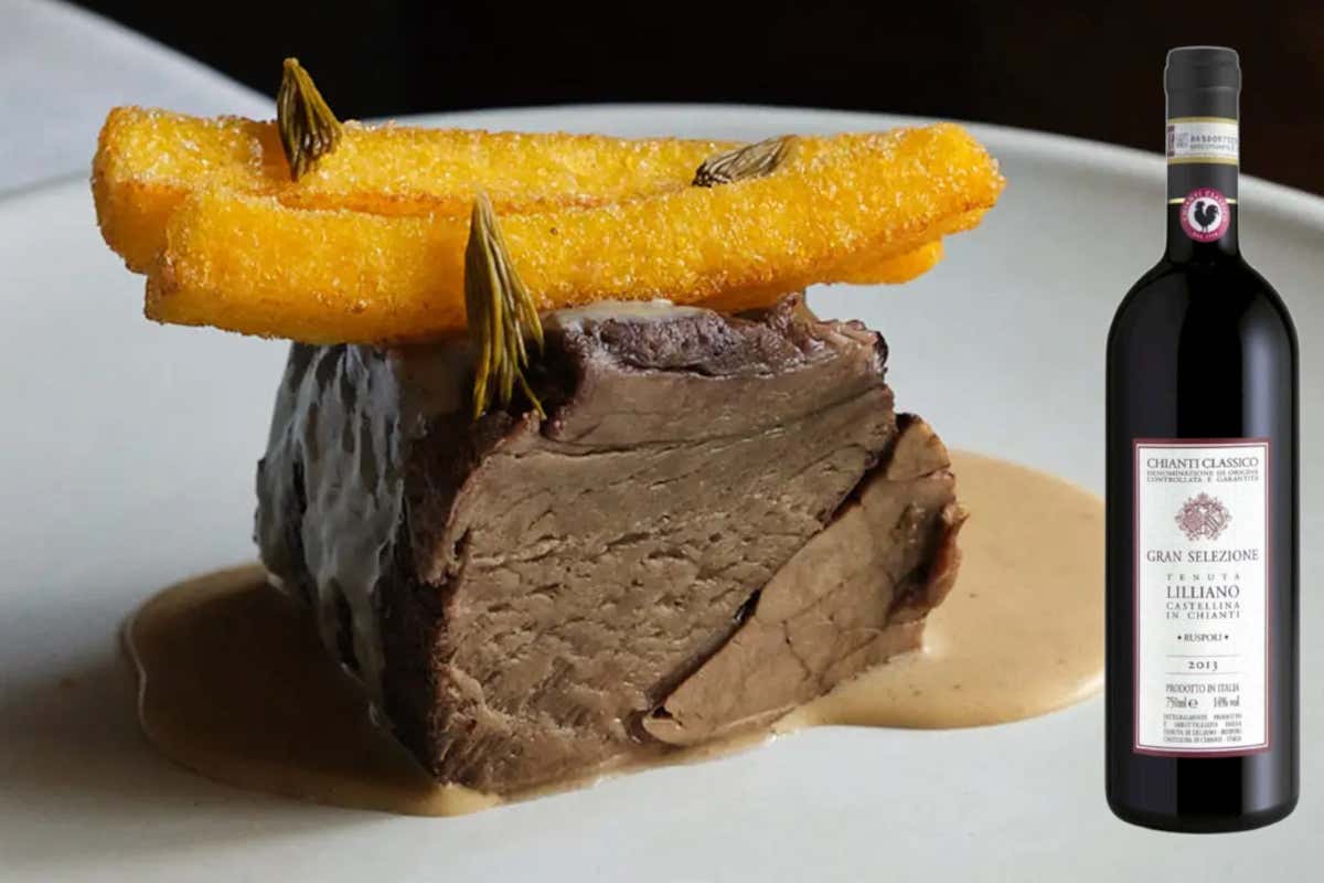 Manzo irlandese alla "California" con Chianti Classico Gran Selezione 2013 di Lilliano