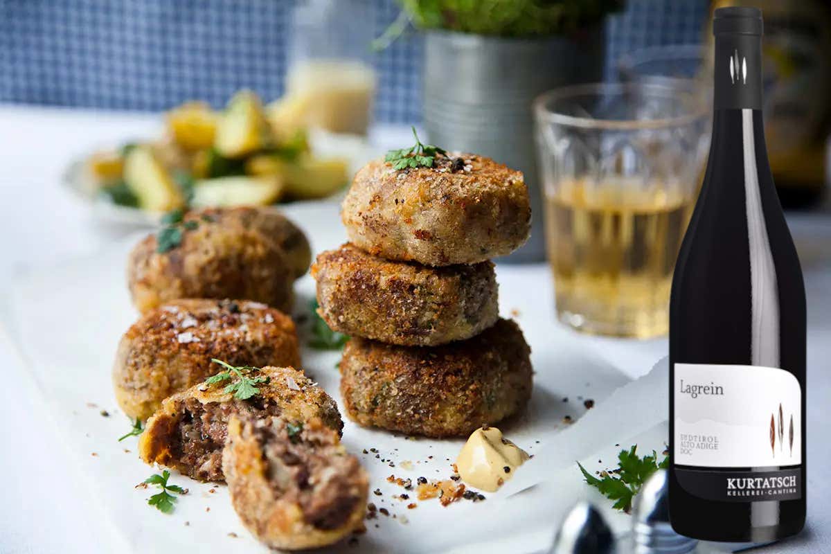 Polpette di cappello del prete di manzo irlandese con Linea Selection 2025 di Cantina Kurtatsch