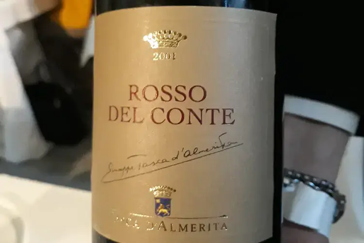Rosso del Conte 2001 Per i 20 anni dell'Associazone italiana sommelier Sicilia, grande festa e degustazioni