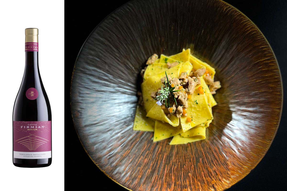 Maltagliati all'uovo e Castel Firmian Teroldego Riserva Maltagliati all'uovo e Castel Firmian Teroldego Riserva