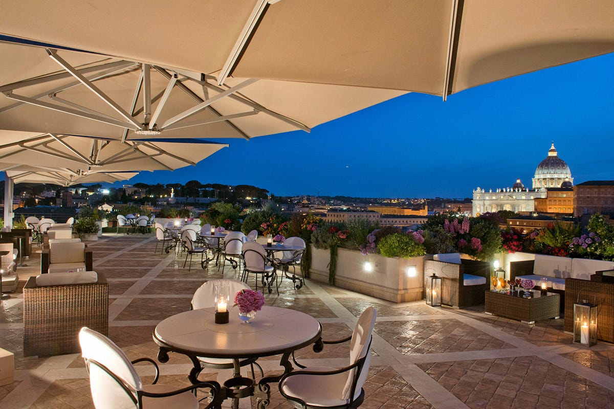 La terrazza. Foto: Foto: Alessandro Vasari Quella terrazza mozzafiato dell’Hotel Atlante Star...