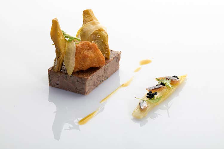 Terrina di lingua, carciofi in agretto e animelle