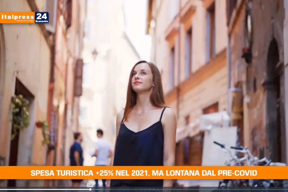 [TG Economia]: Spesa turistica&nbsp; 25% nel 2021, ma lontana dal pre-Covid