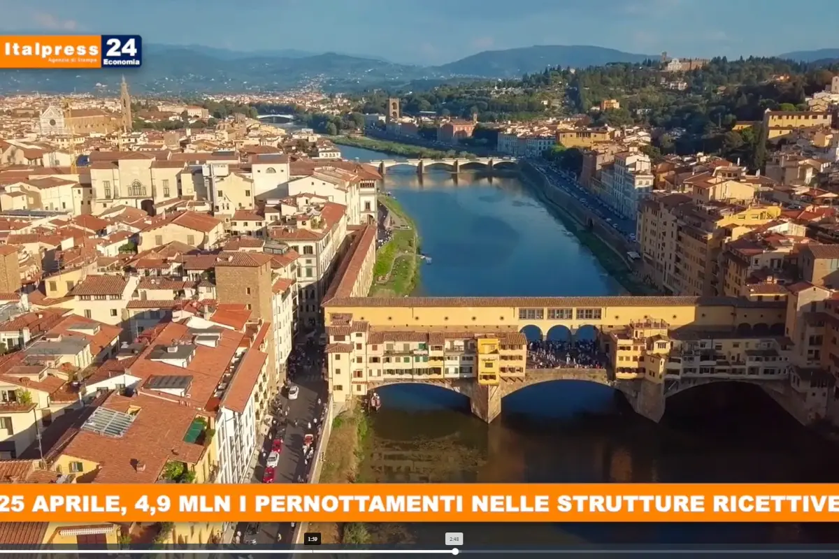 [TG Economia]: 25 aprile, 4,9 milioni i pernottamenti nelle strutture ricettive