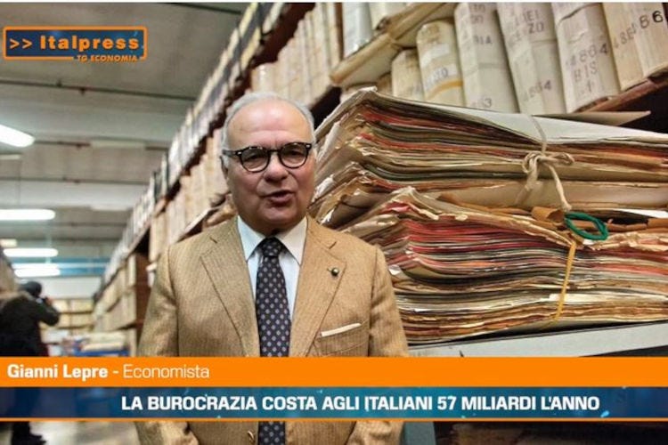 [TG Economia]: La burocrazia costa agli italiani 57 miliardi l'anno