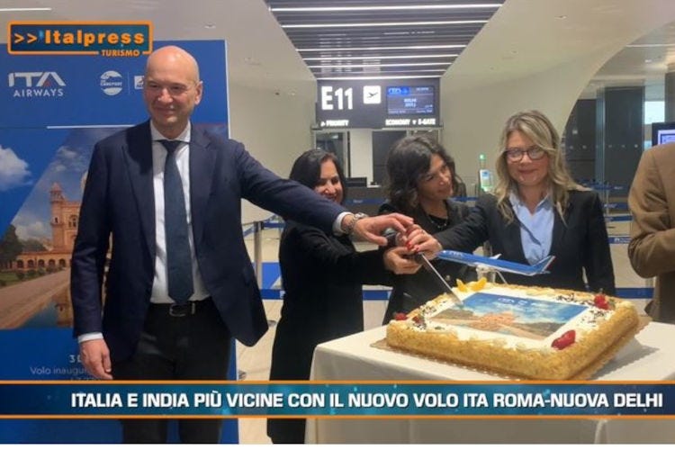[[TG Turismo]]: Italia e India più vicine con il nuovo volo Ita Roma-Nuova Delhi