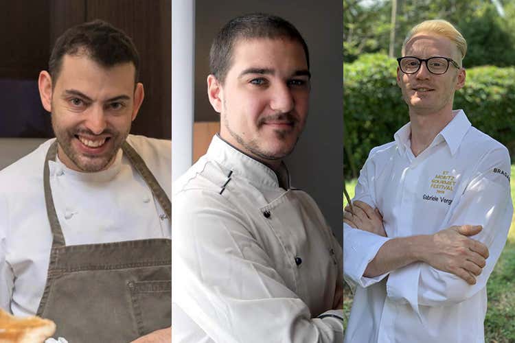 Walter Casiraghi, Gabriele Grilli e Gabriele Vergura (The Vegetarian ChanceTre cuochi italiani in concorso)