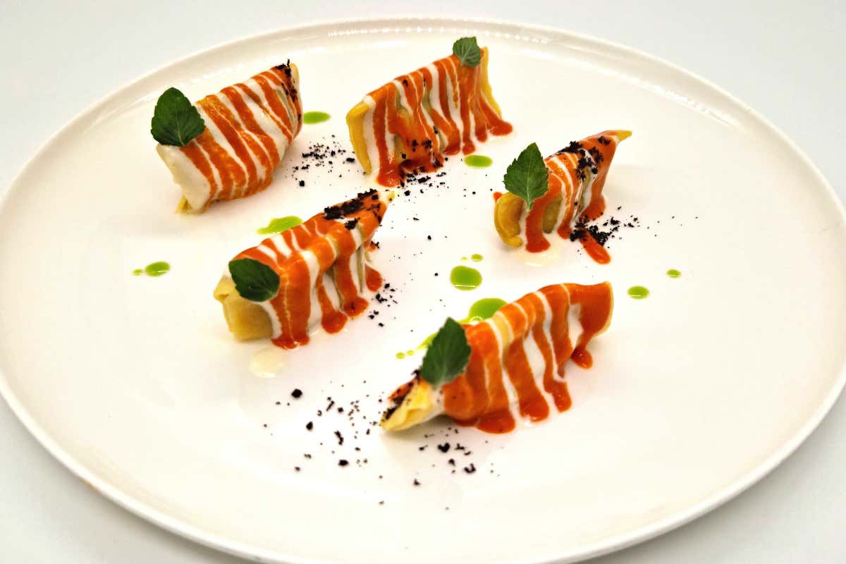 Tortelli... come fosse una parmigiana A tavola come a teatro: il Don Pasquale di Roma, sensuale ed eccentrico