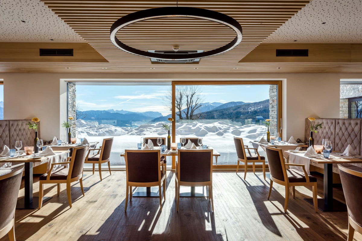 Il ristorante del Tratterhof (foto Gunter Standl) Rio Pusteria l'inverno perfetto con o senza sci