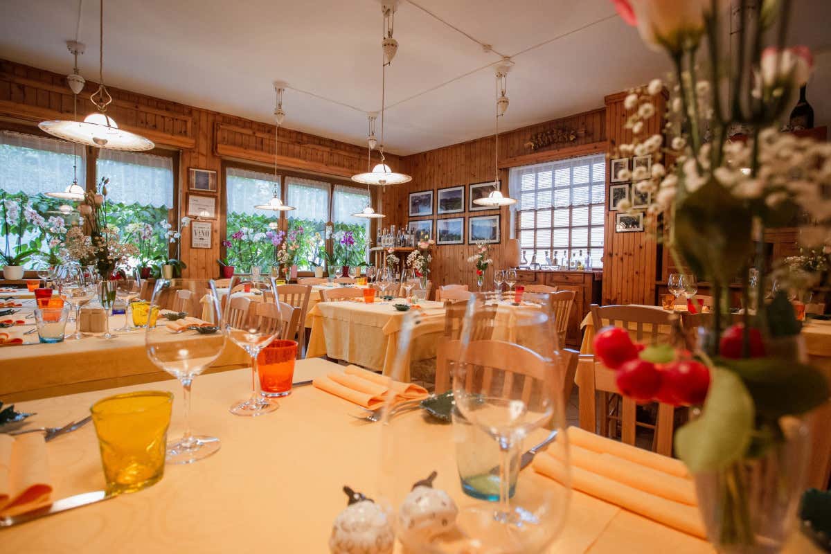 La sala della Trattoria Altavilla