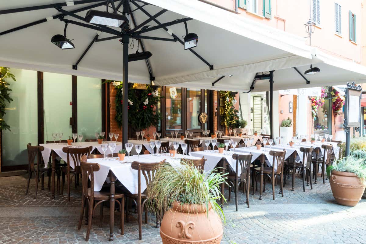 L’esterno della Trattoria La Corte Galluzzi