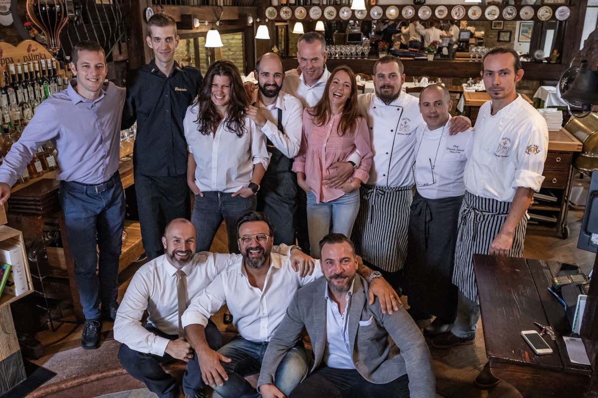 Il team della Trattoria Pomo D’Oro