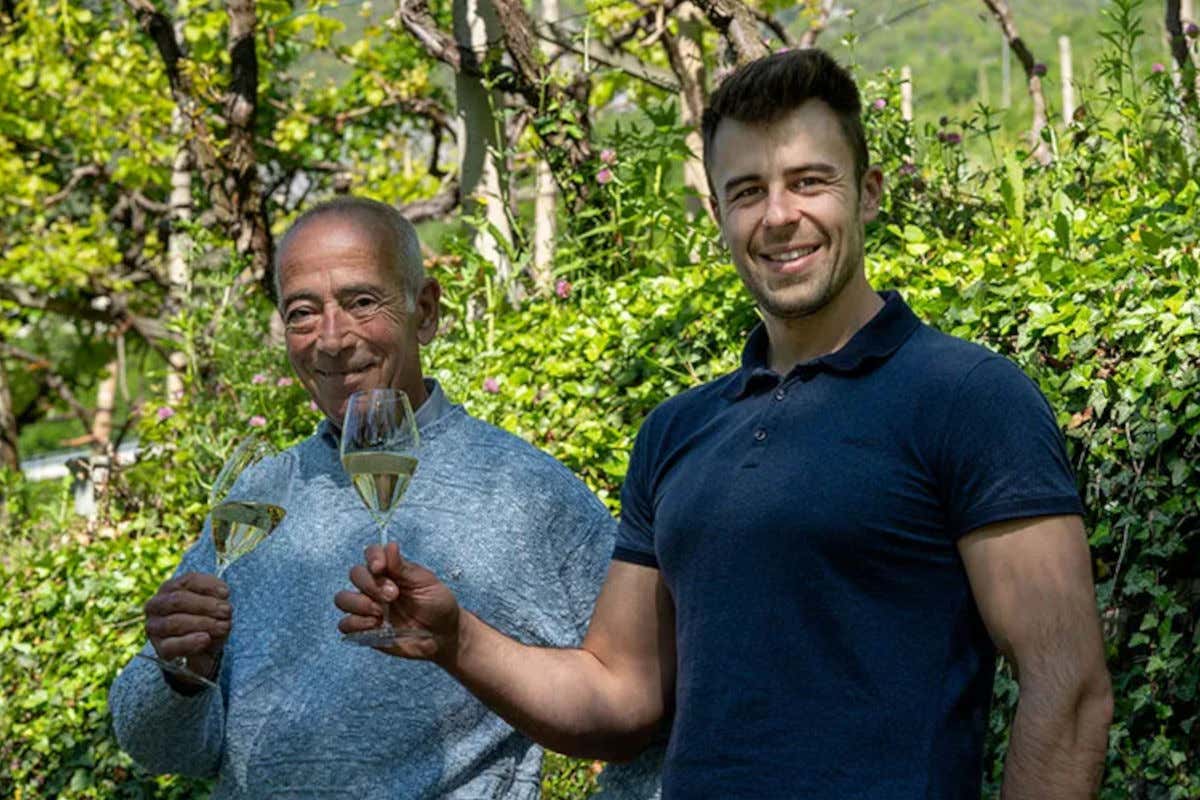 Francesco e Alvise Spagnolli hanno conquistato l'oro con il Disìo Blanc de Noirs Exploit del Trentodoc a Villa Farsetti