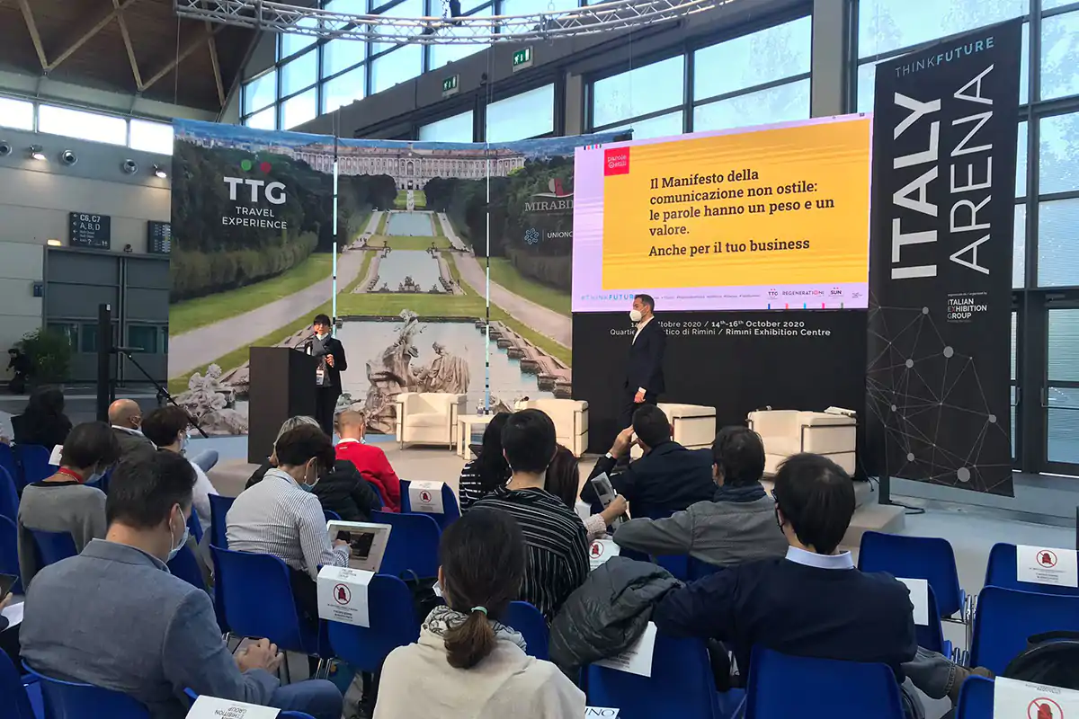 Un'immagine dell'evento 2020 (Fonte: Facebook) Ttg Travel Experience, a Rimini &egrave; gi&agrave; boom di adesioni