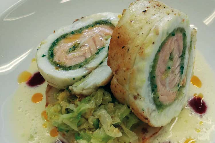 Turbante di sogliola e salmone con prezzemolata