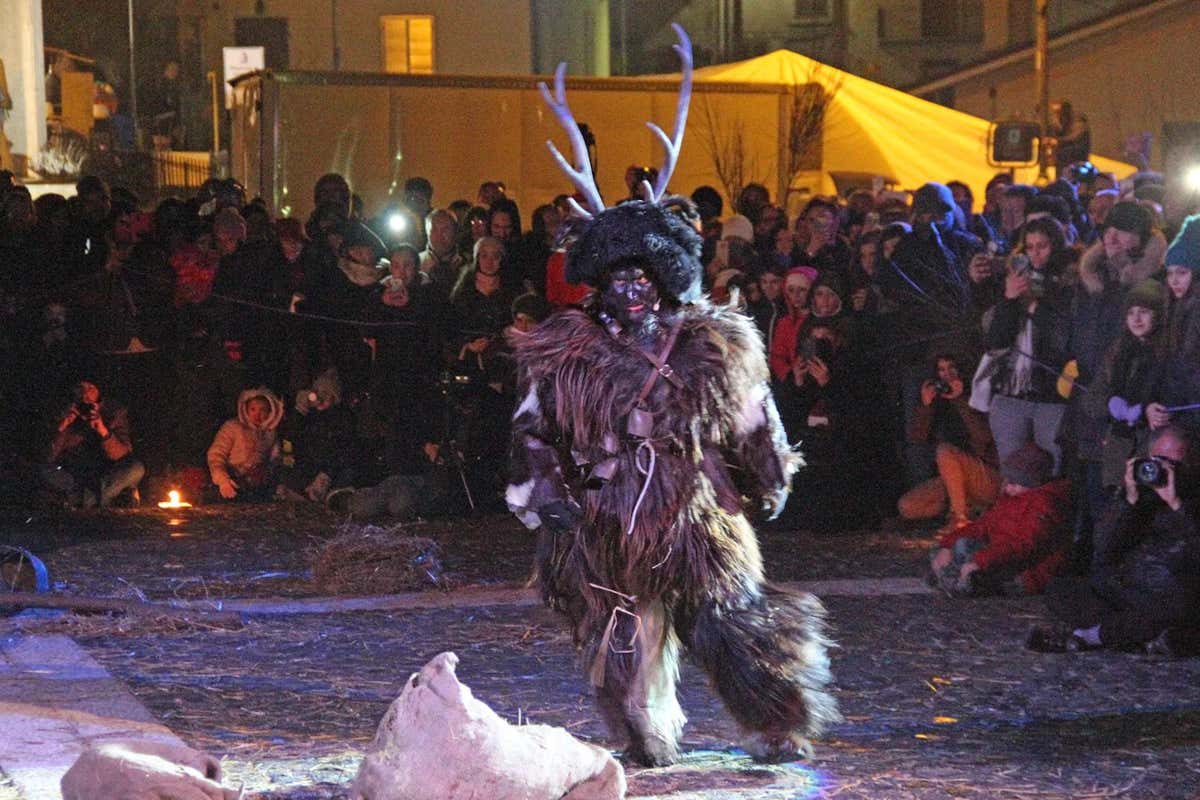 L'Uomo Cervo durante il Carnevale di Castelnuovo al Volturno