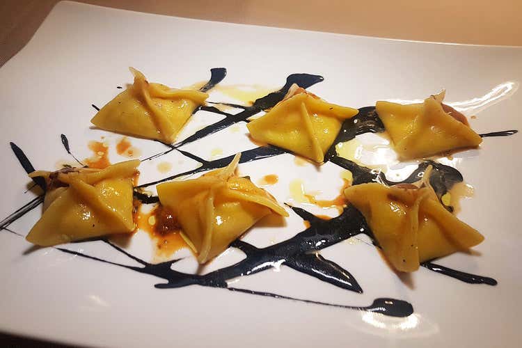  fagottini di pasta fresca ripieni di gambero e mascarpone (Tutti i sapori del marenel nuovo menu di Ciciritto)