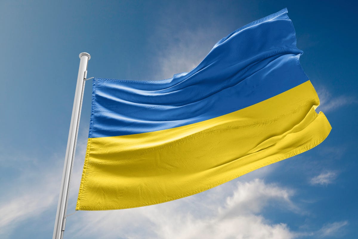 La bandiera dell'Ucraina Guerra in Ucraina, l'appello: «B